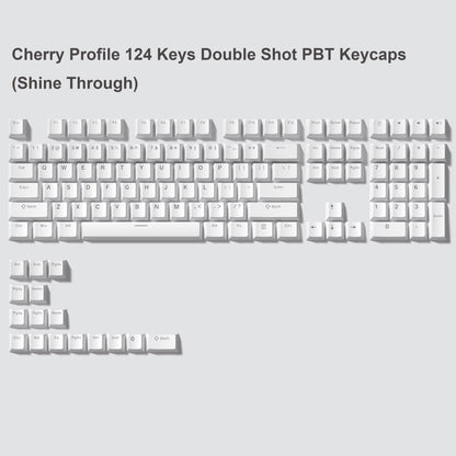 168-Key Double Shot PBT Keycap Set for Cherry MX and Gateron Switches - Custom WOB Cherry Profile Gaming Keyboard Keycaps