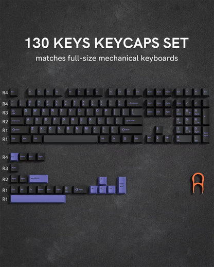 168-Key Double Shot PBT Keycap Set for Cherry MX and Gateron Switches - Custom WOB Cherry Profile Gaming Keyboard Keycaps