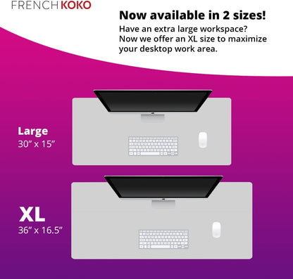 Großes Mauspad, Lange Schreibtischunterlage, Tastaturunterlage, Schreibtischzubehör Für Zuhause, Schule, College, Dekoration, XL, Süßes Marmorblaugrün