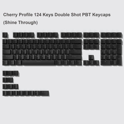 168-Key Double Shot PBT Keycap Set for Cherry MX and Gateron Switches - Custom WOB Cherry Profile Gaming Keyboard Keycaps