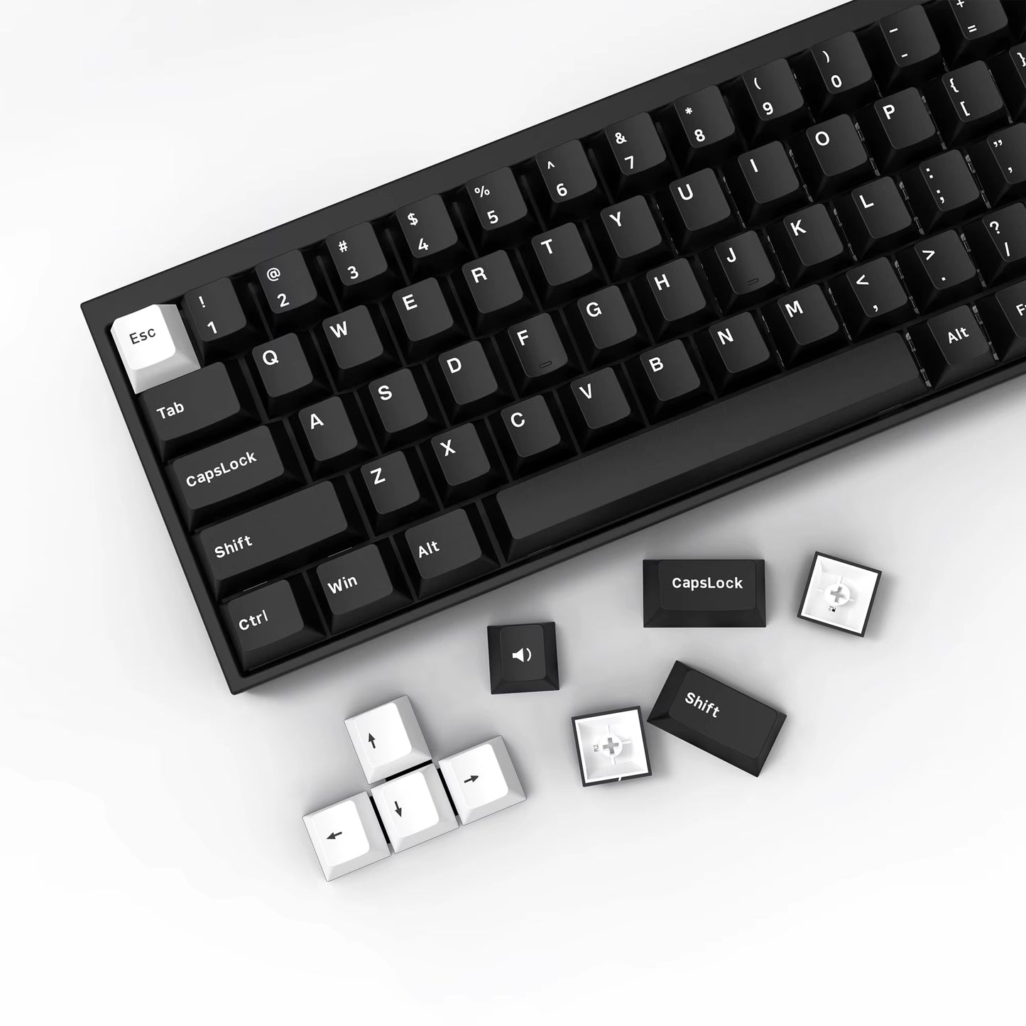 168-Key Double Shot PBT Keycap Set for Cherry MX and Gateron Switches - Custom WOB Cherry Profile Gaming Keyboard Keycaps