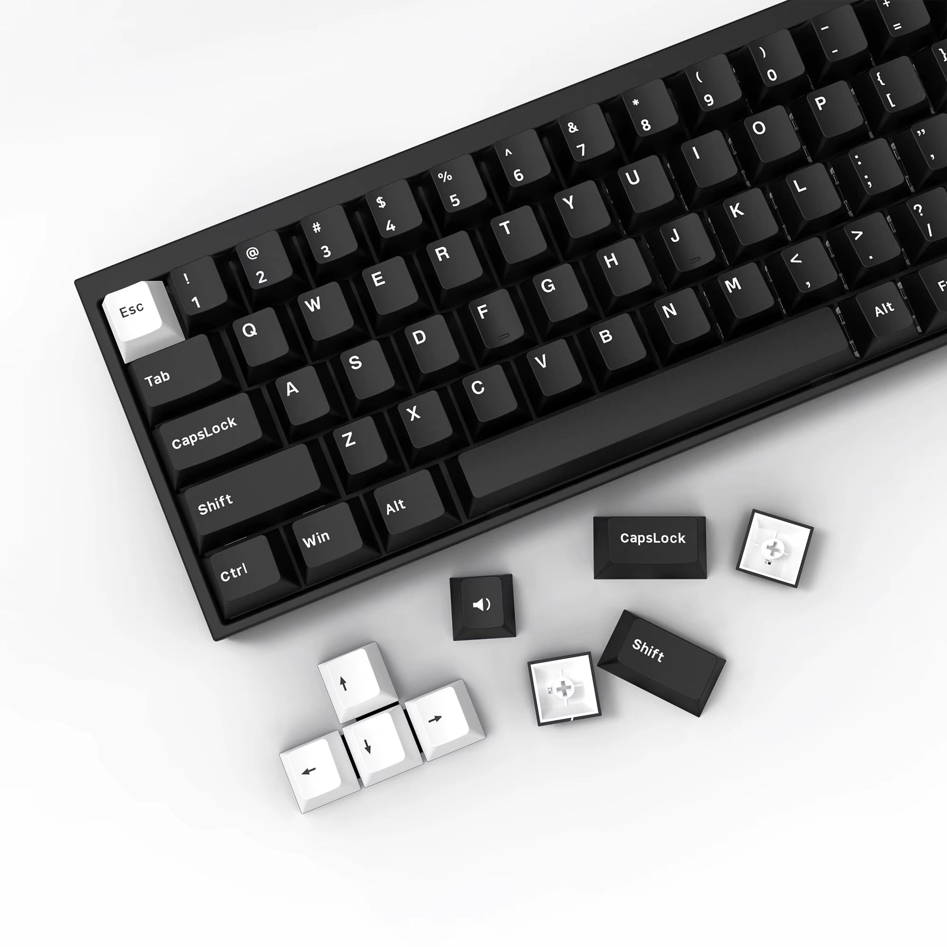 168-Key Double Shot PBT Keycap Set for Cherry MX and Gateron Switches - Custom WOB Cherry Profile Gaming Keyboard Keycaps