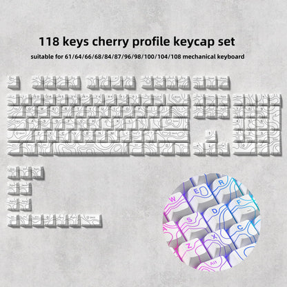 168-Key Double Shot PBT Keycap Set for Cherry MX and Gateron Switches - Custom WOB Cherry Profile Gaming Keyboard Keycaps