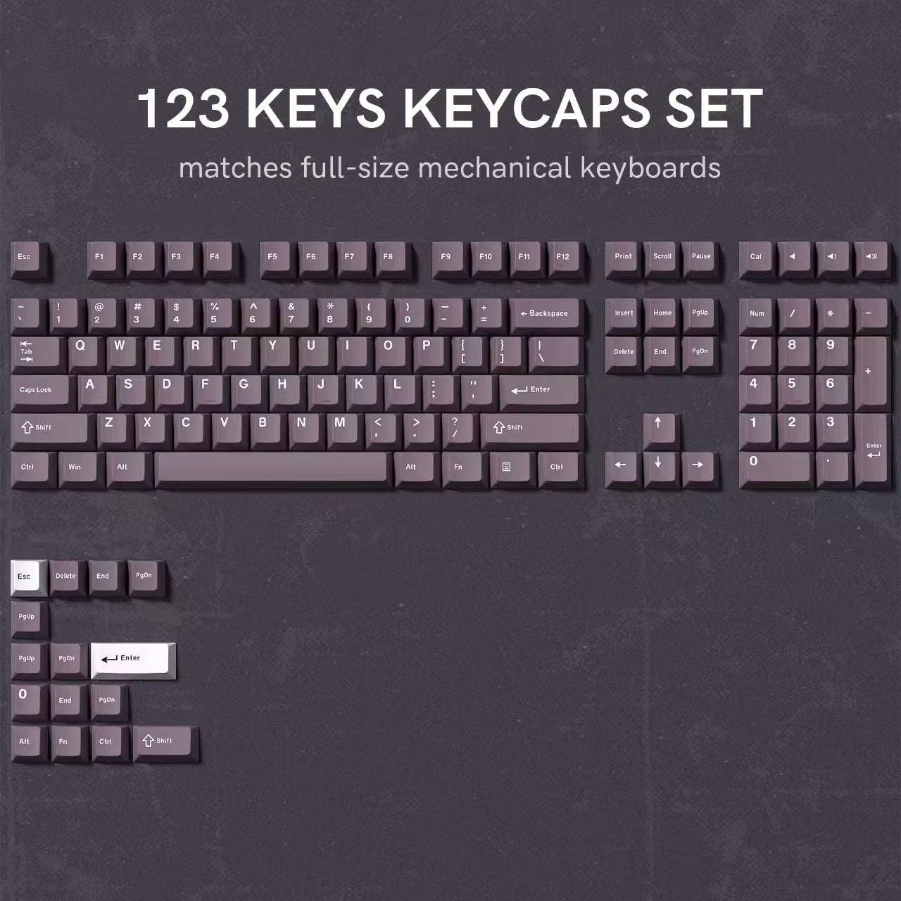 168-Key Double Shot PBT Keycap Set for Cherry MX and Gateron Switches - Custom WOB Cherry Profile Gaming Keyboard Keycaps