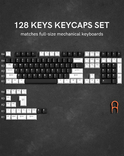 168-Key Double Shot PBT Keycap Set for Cherry MX and Gateron Switches - Custom WOB Cherry Profile Gaming Keyboard Keycaps
