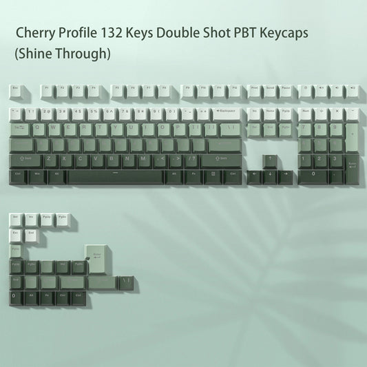 168-Key Double Shot PBT Keycap Set for Cherry MX and Gateron Switches - Custom WOB Cherry Profile Gaming Keyboard Keycaps