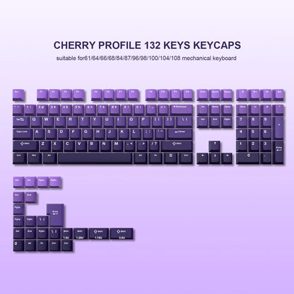 168-Key Double Shot PBT Keycap Set for Cherry MX and Gateron Switches - Custom WOB Cherry Profile Gaming Keyboard Keycaps