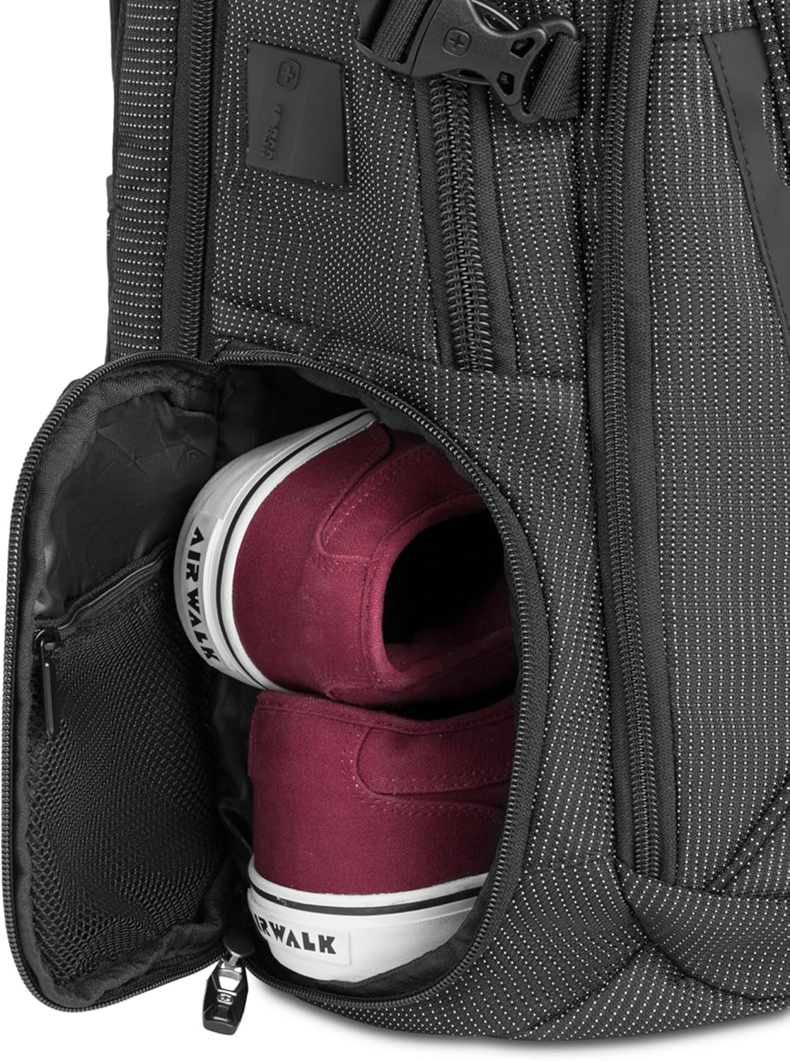 Travel Tech Elite Laptop Backpack – Fits Laptops up to 16” – Scansmart Tsa-Friendly Backpack with USB Port, Shoe Compartment & Organizer Pockets – Black Dot