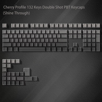 168-Key Double Shot PBT Keycap Set for Cherry MX and Gateron Switches - Custom WOB Cherry Profile Gaming Keyboard Keycaps