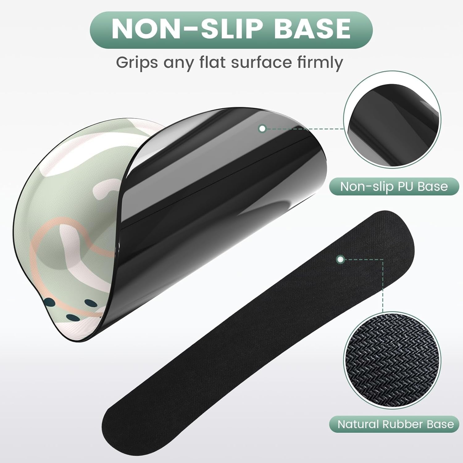 Mouse Pad Wrist Support Keyboard Wrist Rest Set, Ergonomic Mouse Pad with Non-Slip Base for Computer Laptop Home Office + Coasters, Easy Typing & Pain Relief Mouse Mat, Tropical Plants