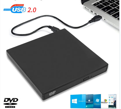 USB External CD DVD Reader CD/DVD Drive USB2.0 External Disk Drive CD-ROM DVD-ROM Optical for Macbook Laptop Desktop PC
