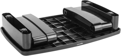 Height Adjustable Rectangular Computer Monitor Riser Desk Stand with Storage for Reduced Neck Strain - Fits Monitors, Laptops up to 22Lbs, Black