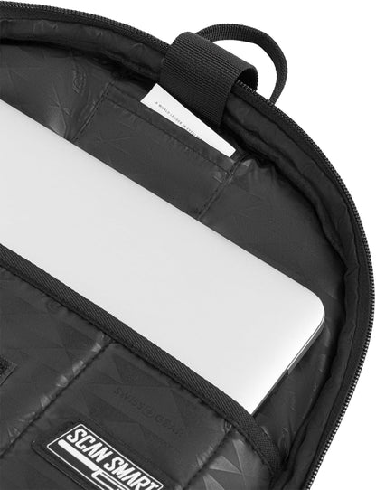 Travel Tech Elite Laptop Backpack – Fits Laptops up to 16” – Scansmart Tsa-Friendly Backpack with USB Port, Shoe Compartment & Organizer Pockets – Black Dot